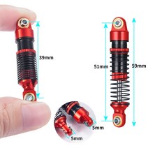 trx4m AXSPEED 4PCS 금속 충격 흡수 댐퍼 Traxxas TRX4M TRX-4M 브론코 수비수 1/18 RC 크롤러 자동차 업그레이드 부품, [02] Red