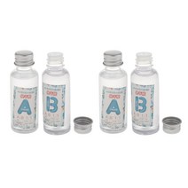 GHSHOP 4 병 AB 투명 에폭시 수지 접착제 100g DIY 공예 1:1 100g, PVC 고무 에폭시, 클리어