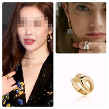 그린레몬 925실버 선미 셀럽 볼드 엑스 반지