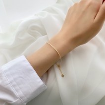 실버925 14K 뱀줄 실 팔찌