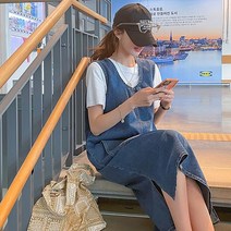 나크21 55 88 루즈핏 데님 롱 원피스 NK21-O-3