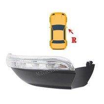 자동차백미러 사이드미러 백미러 턴 시그널 라이트 for volkswagen jetta mk6 passat b7 cc beetle eos scirocco with yellow 윙, 오른쪽, 1개