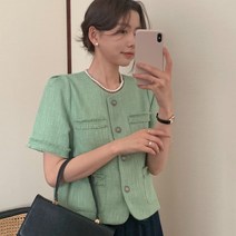 여름 살랑 반팔 셔츠 여성용 슬림핏 남방(FREE)
