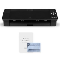 실루엣 카메오4 실루엣 마스터 가이드 책자 2종 동영상 강좌 시트지 토퍼 커팅기 프린터 기계, 블랙, 1개