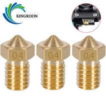 KINGROON 10pcs V5 V6 E 노즐 0.2 0.3 0.4 0.5 0.6 0.8 1.0mm M6 나사 1.75mm 3mm 필라멘트 용 모든 금속 노즐, 0.8mm 1.75mm