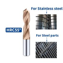 스틸리벳 접시머리 둥근머리 리벳 카바이드용 솔리드 텅스텐 카바이드 비트 금속 작업 도구 드릴 세트 하드 메탈, 1.6mm+55drill bit