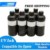 엡손 R290 R330 1390 1400 1410 1500W UV 프린터 잉크 하드 소프트 잉크 500ML 1000ML 병 범용 UV 잉크 신제품, 블랙-500ML