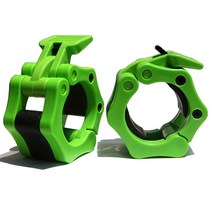 25/50mm Spinlock Barbell Collars 퀵 릴리스 바벨 클램프 역도 및 강도 훈련을위한 올림픽 웨이트 바, 09 2 pcs green, 25mm