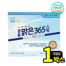 [ 목 관리 제품 ] 광동 맑은 365 스틱 맑은스틱 티에프 TF - 343 길경 사삼 도라지 프로폴리스 기침 가래 기관지 호흡기 건강 광동프로폴리스, 1박스 (1개월분), 30포
