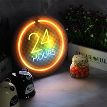 꾸밈데코_LED사인물25R네온싸인오픈24(ne121)_LED홍보LED조명LED디자인액자LED벽걸이무드등조명등, 타입1