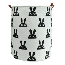 하늬통상 원형 장난감바구니 빨래바구니 수납바구니 대형, 토끼, 1개