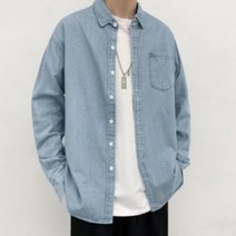 DVO696576줄무늬 남자 드레스 옥스포드 남자셔츠 오버핏