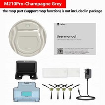 로봇진공청소기 습식 건식 청소 걸레질 원격 조종 Lefant 로봇 진공 청소기 가전제품용, M210Pc Gray+UK