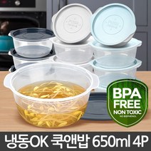 냉동밥밀폐용기세트 4개 냉동국용기 밥국냉동보관 전자렌지용기 원룸 헬스 도시락 반찬용기 셀러드 과일, 연그레이4p