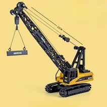 포크레인 지게차 모형 미니어처 다이캐스트 수집 미니굴삭기 덤프, 단일사이즈, 크롤러 크레인【옐로우)