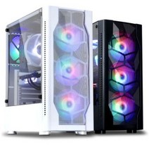 아이구주 해치6 HATCH 6 LED 식스팬 미들타워 pc 컴퓨터 ATX 케이스, 해치6 블랙