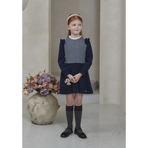 빈 현대충청 BW54OP01NV 네이비 자카드 플레어 원피스