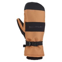 Carhartt 남성용 방수 단열 장갑 블랙 L, Brown/Black