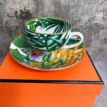 카페커피잔 예쁜커피잔 엣지 찻잔세트 우아한 스타일 케이터링 뼈 중국 컵 멀티 간단한 세라믹 커피 컵과 접시 세트 2 상자, 답 7