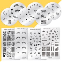 코나드 스탬핑네일아트 이미지판 플레이트, 1개, 01.원형플레이트 m001