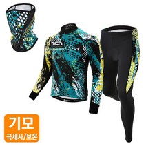 엠씨엔 MCN 겨울 기모 마스크+져지+바지 란슬롯 자전거의류