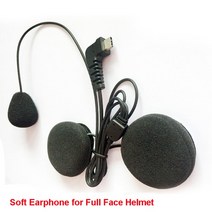 BT-S2/S3 오토바이 용 TYPE-C USB 마이크 스피커 오픈 헬멧 풀 페이스 블루투스 인터폰, 01 1pcs soft earphone, 01 1pcs soft earphone