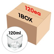 캔들 용기 사각 투명 120ml/120개 박스 왁스 테라리움
