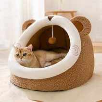 마브펫 강아지 고양이 테디베어 하우스 숨숨집, 브라운
