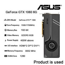 ASUS-그래픽 카드 GeForce GTX 1060 3G 1060 5G 1060 6G 게임용 NVIDIA GDDR5 6 핀 비디오 카드 GPU 데스크탑 CPU 마더보드, Asus-GTX-1060-6GB1