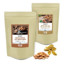 프리미엄호두 450g + 볶음아몬드 450g, 아몬드450g+호두450g