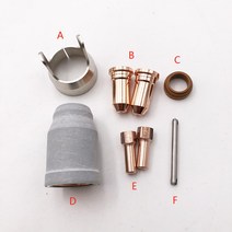 PT100 PT-100 PTM-100 PTM100 플라즈마 토치 소모품 60501 실드 52556 전극 51246 51248 노즐 디퓨저 에어 튜브, [11] 2pcs E