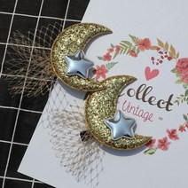 달모양 머리핀 트와일라잇 반짝이 반달