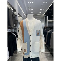 리버클래시 LJW51209 오프화이트 세미오버핏 와펜 가디건