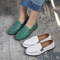 구멍송송 발편한 가죽 펀칭 로퍼 단화 일상패션 굽3cm