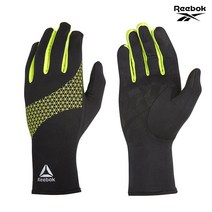리복 러닝 글러브 RRGL-1220 겨울 러닝 축구 등산 자전거 스포츠 장갑, 블랙/라임 XL