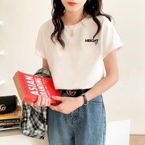 [코키코키] 종이비행기 라운드 여성 반팔티 S~XL