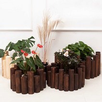 정원 경계목 휀스 원예 말뚝 목조 정원데코 담장 목재, 두께 5cm - 높이 10/15 길이 90cm