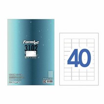 폼텍 방수라벨지 PP3102 40칸 10매x2개, 단품