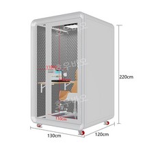 보컬 방음 부스 1인 원룸 방음벽 가정용 미니 노래 연습장 노래방 조립식, 화이트/중