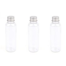 일자 슬림 은색 뚜껑 투명 플라스틱 공병 로션 용기 35ml 45ml 65ml 85ml 125ml 용량선택 3개입 1세트, 85ml 3개입