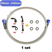 브레이크 호스 얼스 브레이크호스 자전거 브레이크 호스 an3 braided brake hose 오토바이 유압 클러치 튜브 마스터 실린더 브레이크 오일 도트 파이프 강화 atv, 240cm