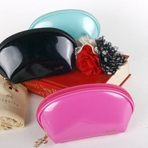 10000 반달 애나멜 파우치 핑크 패션/파우치/에나멜/인조가죽/지퍼형