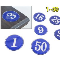 원형 48mm 에폭시 번호판 블루 1~50 사물함 자물쇠 개인 방향제 번호키 걸이 열쇠 자동차 수납정리함 탈, 제품선택, 9