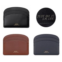 A.P.C. 무료각인 아페쎄 하프문 카드지갑 포켓 홀더