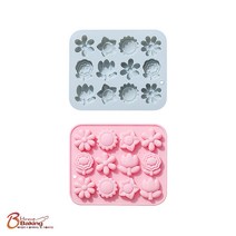 이홈베이킹 실리콘몰드꽃모양12구 해바라기 튤립 랜덤1개, 단품