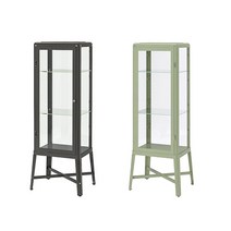 IKEA 이케아 FABRIKOR 유리도어 장식장, 다크그레이