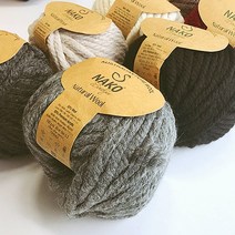 (10+1이벤트중) 나코 내츄럴 울 뜨개실 조끼 목도리 Nako Natural wool, 1