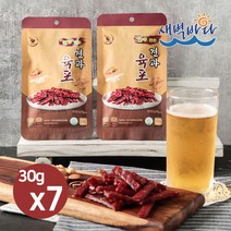 부드러운 한우한돈 한입 견과 수제육포, 30g, 7봉