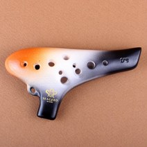 [세계로본 오카리나] 도자기 사운드 오카리나 싱글 알토C 소프라노G 소프라노C OCARINA 연주자용 오카리나 지도자용 오카리나 (구매Gift), 사운드 오카리나 소프라노C 브라운 블랙