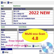 자동차진단기 피아트 커넥터 멀티 Ecu 스캔 4.8 레지스터 용 핫 자동 수리 소프트웨어 ELM327 V4.8 과 함께 작동 설치, 4.8 R1 send USB